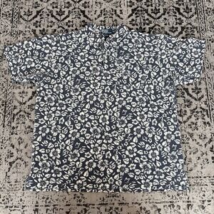 Polo Ralph Lauren AOP All Over Print Floral Blue Polo Shirt Classic Fit 2XL